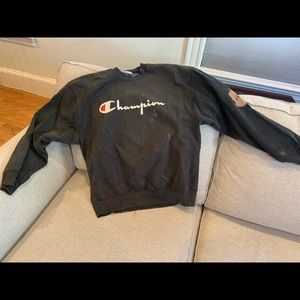 Distressed vintage Champion sweatshirt